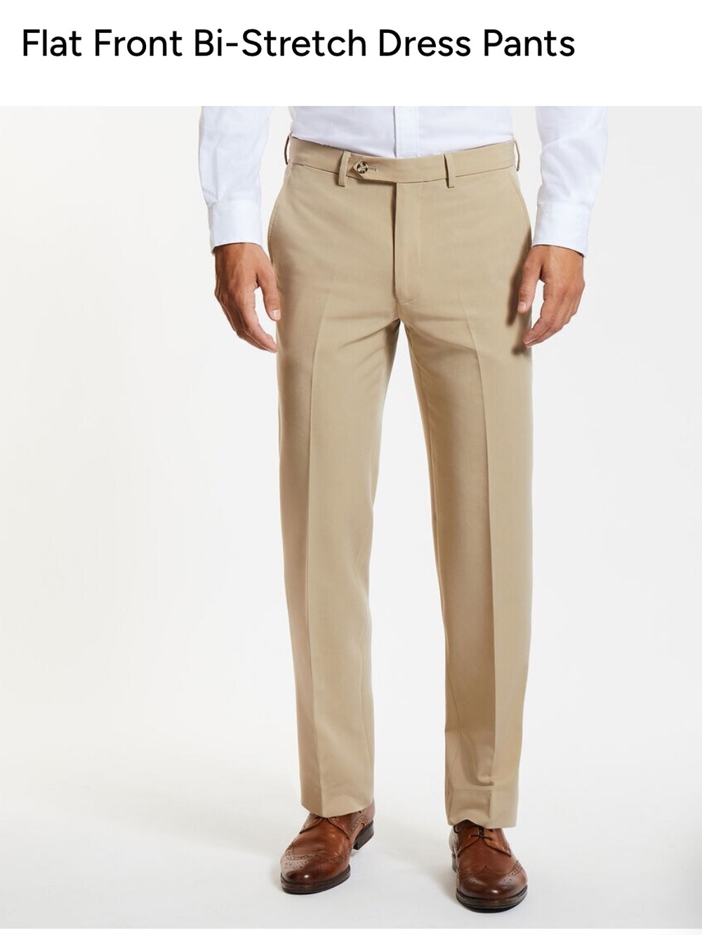 NEW Nautica Camel Modern Performance Bi-Stretch Dress Pants Size 38 X 32 Tan